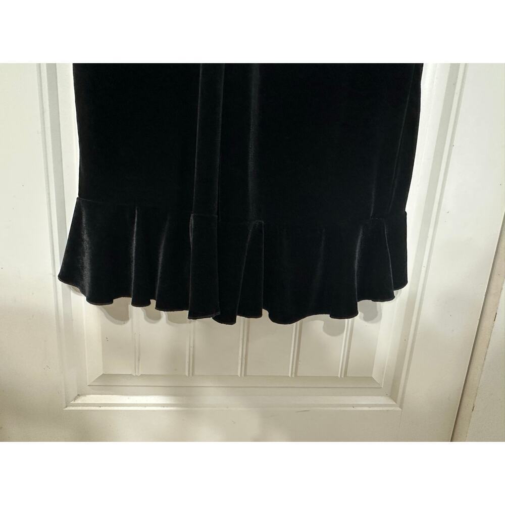 Whimsigoth Black Velvet Burnout Romantic Feminine Dress Women 12/14 Valentines - Picture 7 of 9